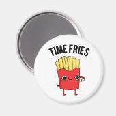 Aimant Fries de temps drôle Français Fries Pun (Recto/Verso)