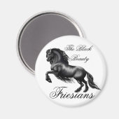 Aimant Friesians, lettre noire (Recto/Verso)