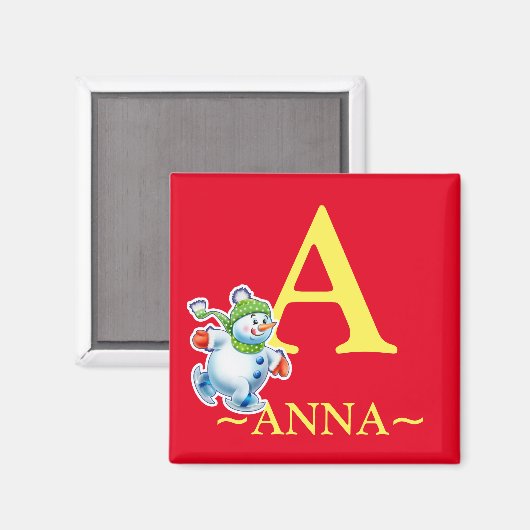 Aimant frigidaire de la fille (Recto/Verso)