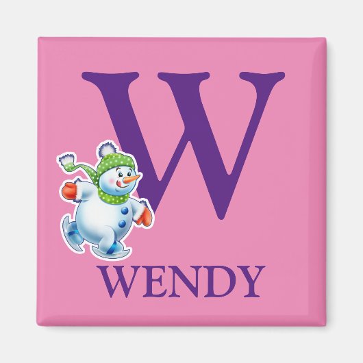 Aimant frigidaire de Noël pour bonhomme de neige (Devant)