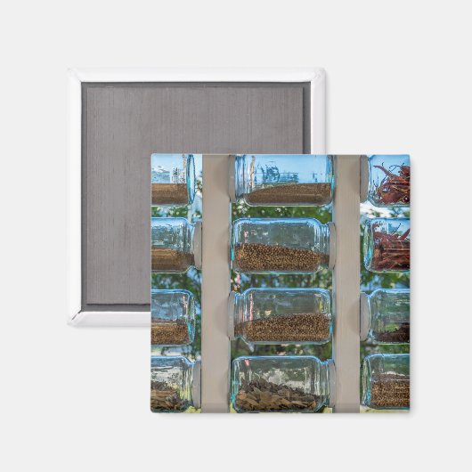 Aimant frigidaire de pot d'épices (Recto/Verso)