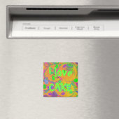 Aimant frigidaire pour gâteaux orange "i love cake (In Situ (Lave-vaisselle))
