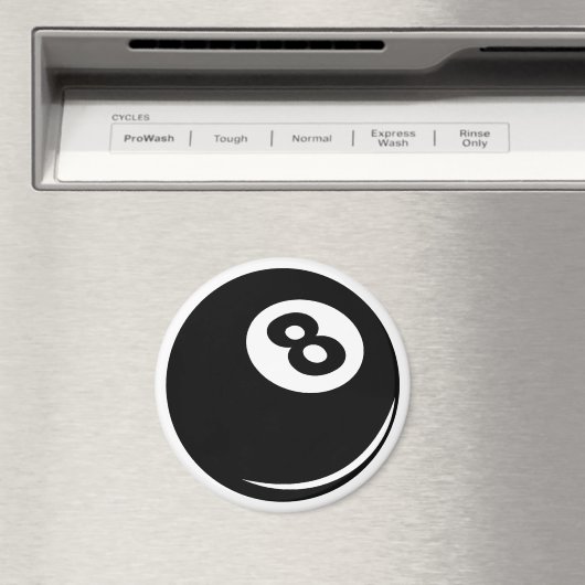 Aimant frigo à huit boules noir pour joueur de bil (In Situ (Lave-vaisselle))