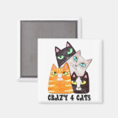 Aimant frigo Amoureux des chats (Recto/Verso)