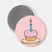 Aimant frigo "Anniversaire Cupcake" (Recto/Verso)