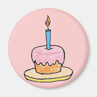 Aimant frigo "Anniversaire Cupcake"