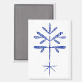 Aimant frigo avec agrafage bleu (Recto/Verso)
