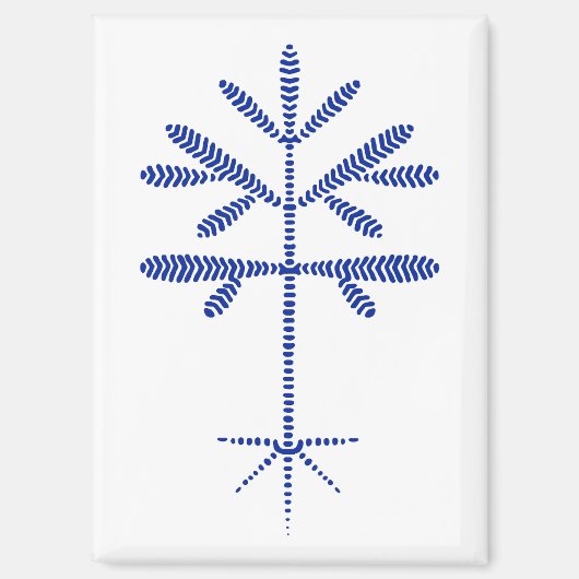 Aimant frigo avec agrafage bleu (Recto)