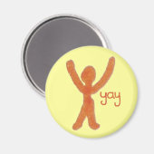 Aimant frigo avec Yay Man (Recto/Verso)