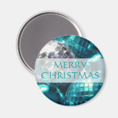 Aimant frigo Blue Baubles 'Joyeux Noël' (Recto/Verso)