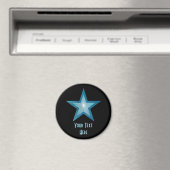 Aimant frigo Blue Star 'Your Text' noir (In Situ (Lave-vaisselle))