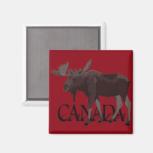 Aimant frigo Canada Moose Magnet Canada Aimant sou (Recto/Verso)