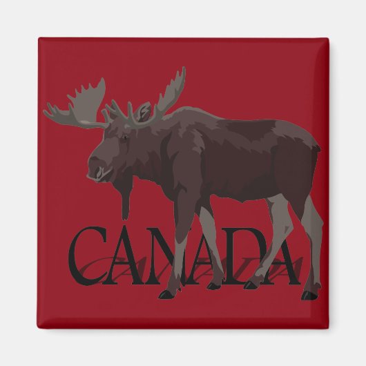 Aimant frigo Canada Moose Magnet Canada Aimant sou (Devant)