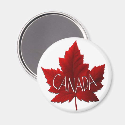 Aimant frigo Canada Souvenir Canada Feuille d'érab (Recto/Verso)