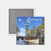 Aimant frigo canal Amsterdam par Velvet Escape (Recto/Verso)