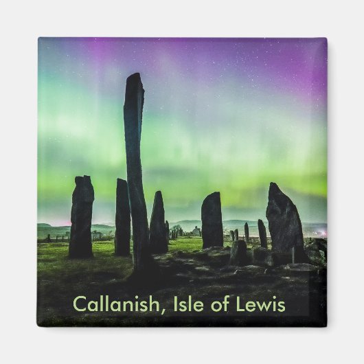 Aimant frigo Carré Callanish et Aurora (Devant)