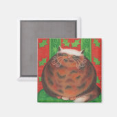 Aimant frigo carré de Noël Pud. (Recto/Verso)