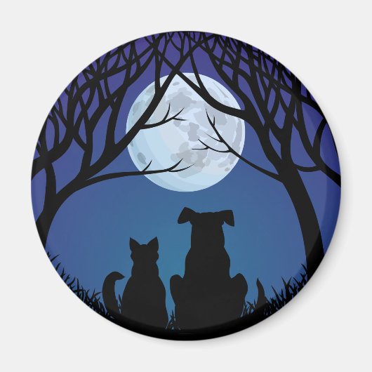 Aimant frigo chat et chien Meilleur Amis Aimant pe (Devant)
