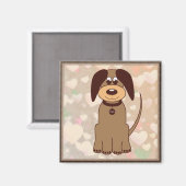 Aimant frigo chien Brown (Recto/Verso)