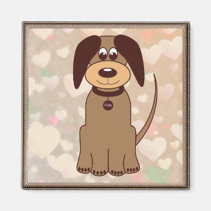 Aimant frigo chien Brown