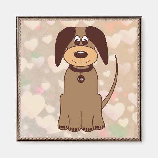 Aimant frigo chien Brown (Devant)