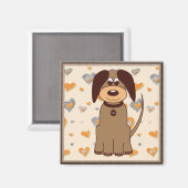 Aimant frigo chien Brown (Recto/Verso)