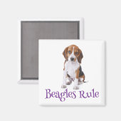 Aimant frigo Chien Chien beagle (Recto/Verso)