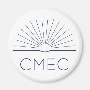Aimant frigo CMEC - blanc avec logo de la marine