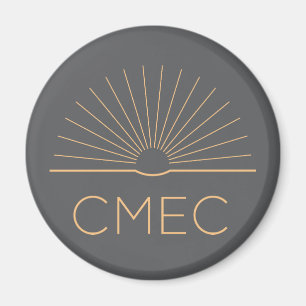 Aimant frigo CMEC - gris avec logo pêche