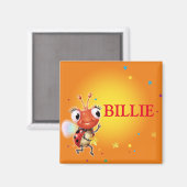 Aimant frigo coccinelle de nom enfant (Recto/Verso)