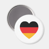 Aimant frigo Coeur drapeau d'Allemagne (Recto/Verso)