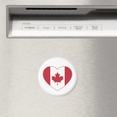 Aimant frigo Coeur du drapeau du Canada (In Situ (Lave-vaisselle))