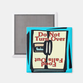 Aimant frigo comique, Ne pas retourner (Recto/Verso)