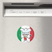 Aimant frigo cuisinier italien avec dessin animé e (In Situ (Lave-vaisselle))