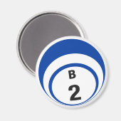 Aimant frigo de boule de bingo B2 (Recto/Verso)