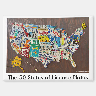 Aimant frigo de carte de plaque de licence