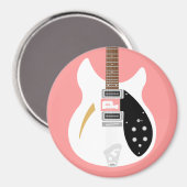 Aimant Frigo de guitare Mod Brit Pop Art (Recto/Verso)