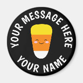 Aimant frigo de maïs bonbon avec texte personnalis (Devant)