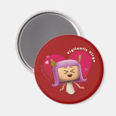 Aimant frigo de Saint Valentin pour la vierge (Recto/Verso)