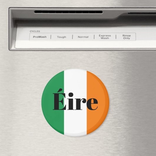 Aimant frigo Éire avec drapeau d'Irlande (In Situ (Lave-vaisselle))