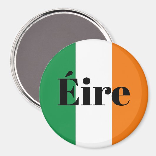 Aimant frigo Éire avec drapeau d'Irlande (Recto/Verso)