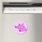 Aimant frigo "Eléphant rose" 3" (In Situ (Lave-vaisselle))