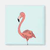 Aimant frigo Flamant rose rose (Devant)
