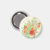 Aimant frigo floral, zazzle. (Recto/Verso)