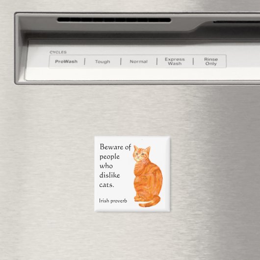 Aimant frigo 'Ginger Cat' (In Situ (Lave-vaisselle))