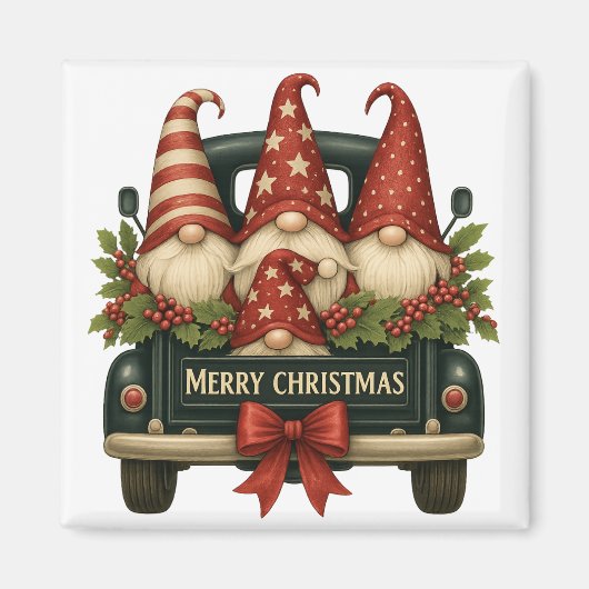 Aimant frigo Gnomes de Noël (Devant)