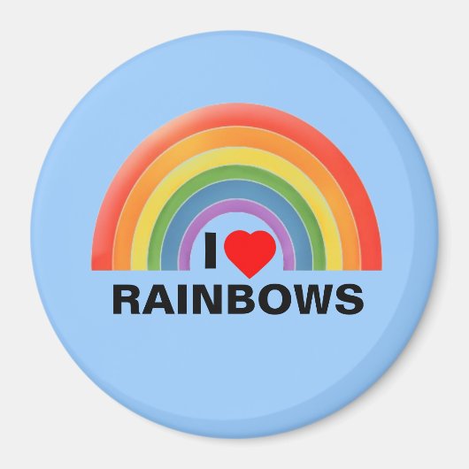 Aimant frigo "I Heart Rainbows" (Devant)