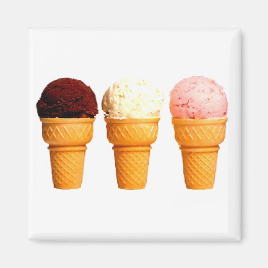 Aimant frigo "Ice Cream Cones" (Devant)