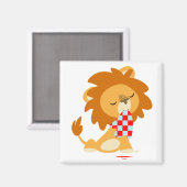 Aimant frigo Lion caricaturé (Recto/Verso)