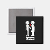 aimant frigo "love" (Recto/Verso)